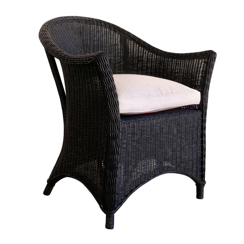 Yukon Rattan Lounge Chair Frame Colours Black by Temple & ster