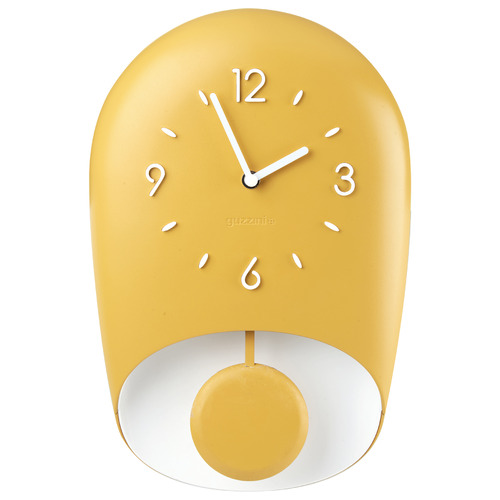 Bell Pendulum Wall Clock Colour Mustard Yellow by Temple & ster
