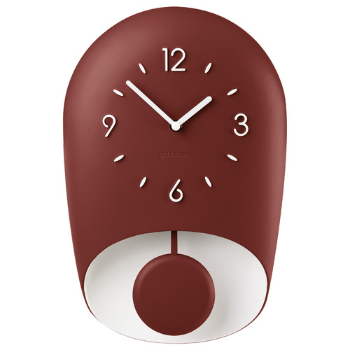 Bell Pendulum Wall Clock Colour Red by Temple & ster Style Sourcebook
