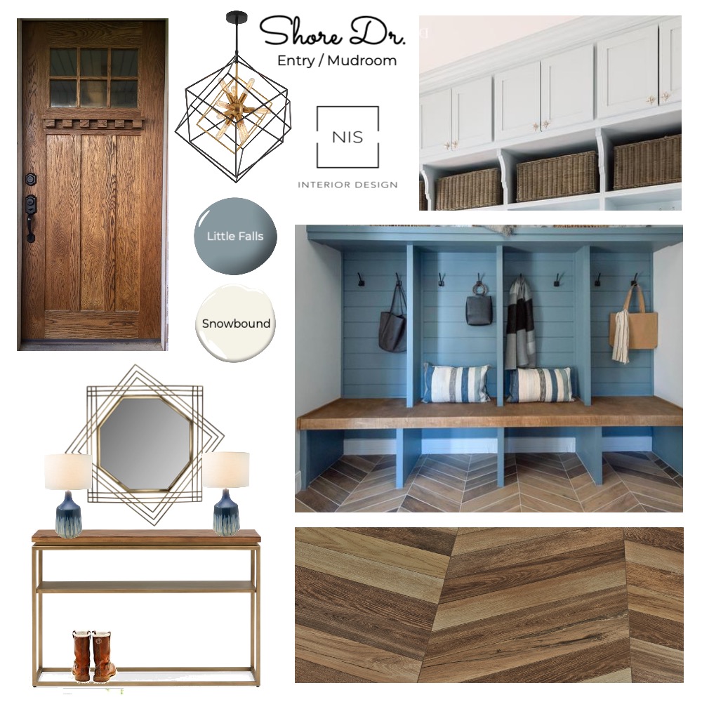 Shore Dr Entry Mudroom option B Interior Design Mood Board By Nis 