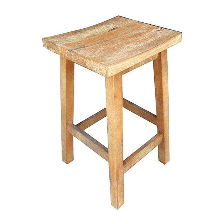 Osaka Mango Wood Kitchen Stool, Honey Wash by Dodicci Style Sourcebook