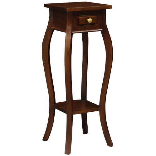 1 Drawer Cabriole Leg Plant Stand Finish Mahogany by Temple & ster Style Sourcebook