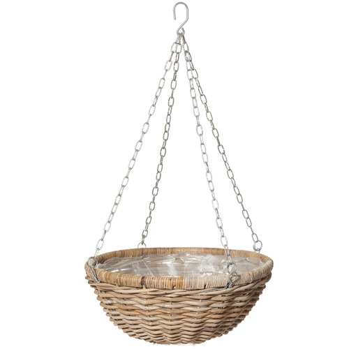 Natural Rattan Hanging Planter by Temple & Webster Style Sourcebook