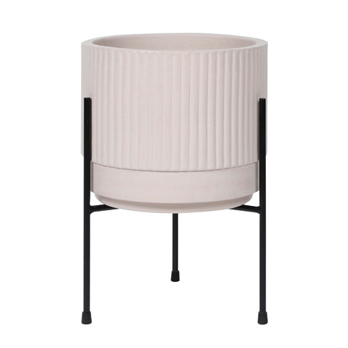 35cm Bloom Plant Pot on Stand Colour Pink by Temple & Webster Style