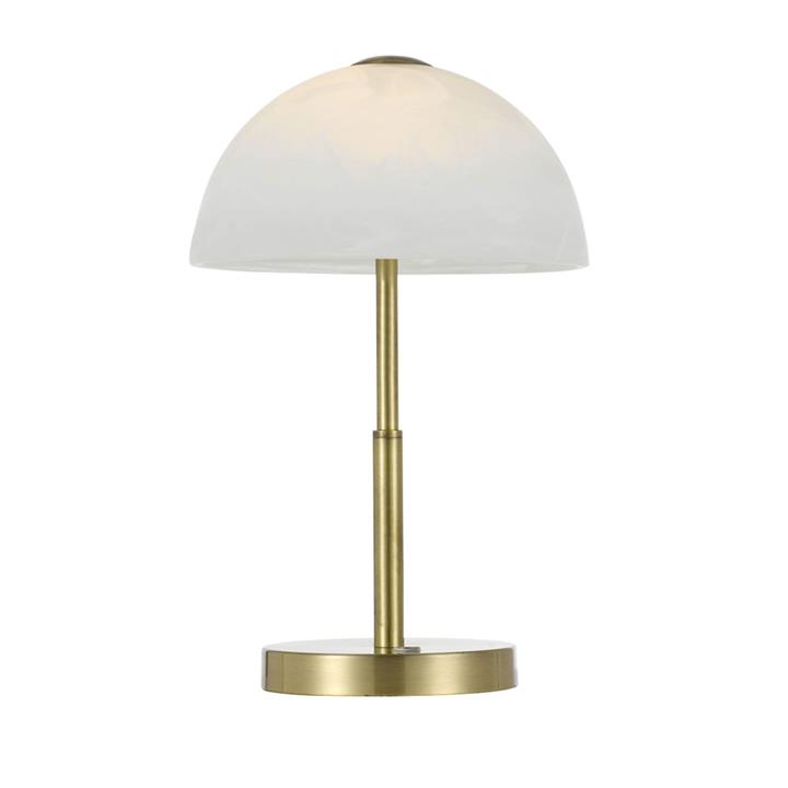 Marla Metal Glass LED Table Lamp Antique Brass By Telbix Style 