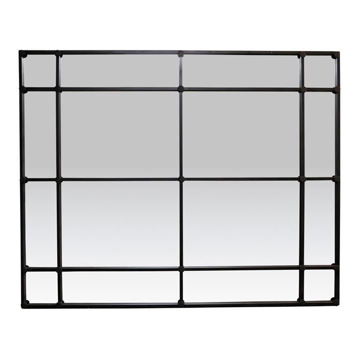 Aston Iron Frame Floor Mirror, 200cm, Antique Black by Oliver Willson
