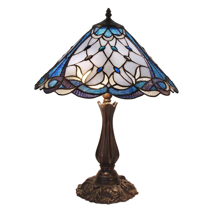 Talia Tiffany Style Stained Glass Table Lamp, Large by GG Bros Style