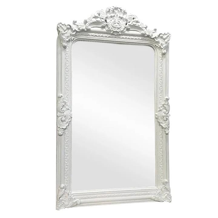 Elizabeth Baroque Floor Mirror, 200cm, White by Cozy Lighting & Living