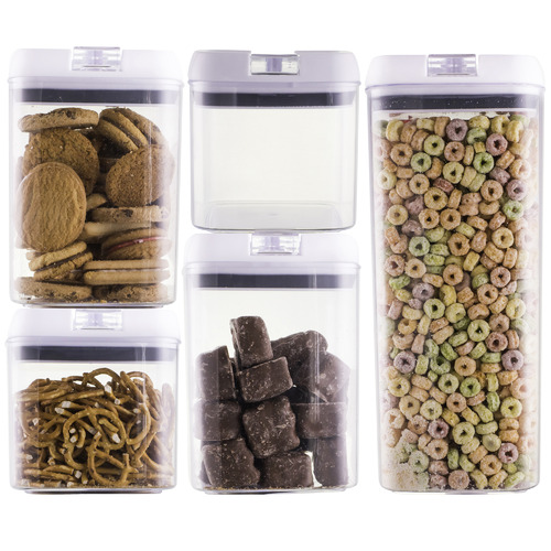 5 Piece Avanti Flip Top Pantry Storage Container Set by Temple