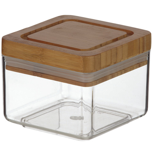 Square 600ml Acrylic Canister with Lid by Temple & ster Style