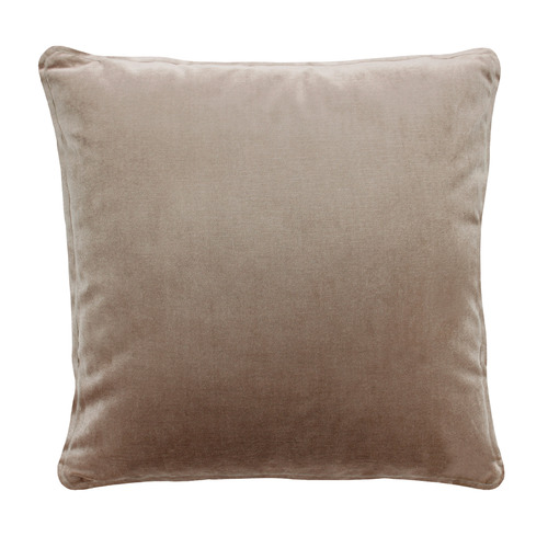 Laine Piped Square Velvet Cushion Colour / Size Coffee / 50 x 50cm by