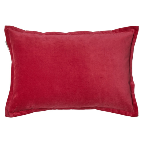 Lush Rectangular Velvet Cushion Colour Fuchsia by Temple & ster
