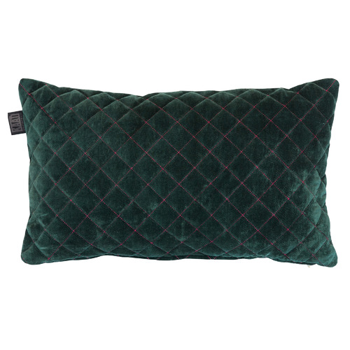 Equire Cotton Velvet Cushion Colour Green by Temple & ster Style