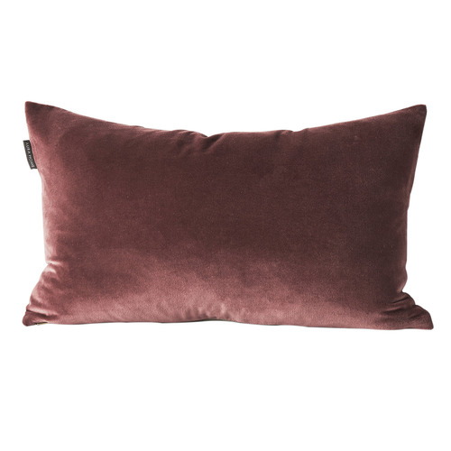 Luxury Velvet Rectangular Cushion Colour Mahogany by Temple & ster