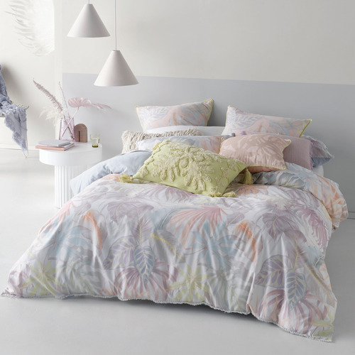 Utopia Sky Cotton Sateen Quilt Cover Set Size Queen by Temple