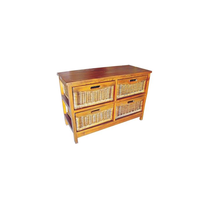 Berma Cane Drawer in Brown by Dover Mason by Dover Mason