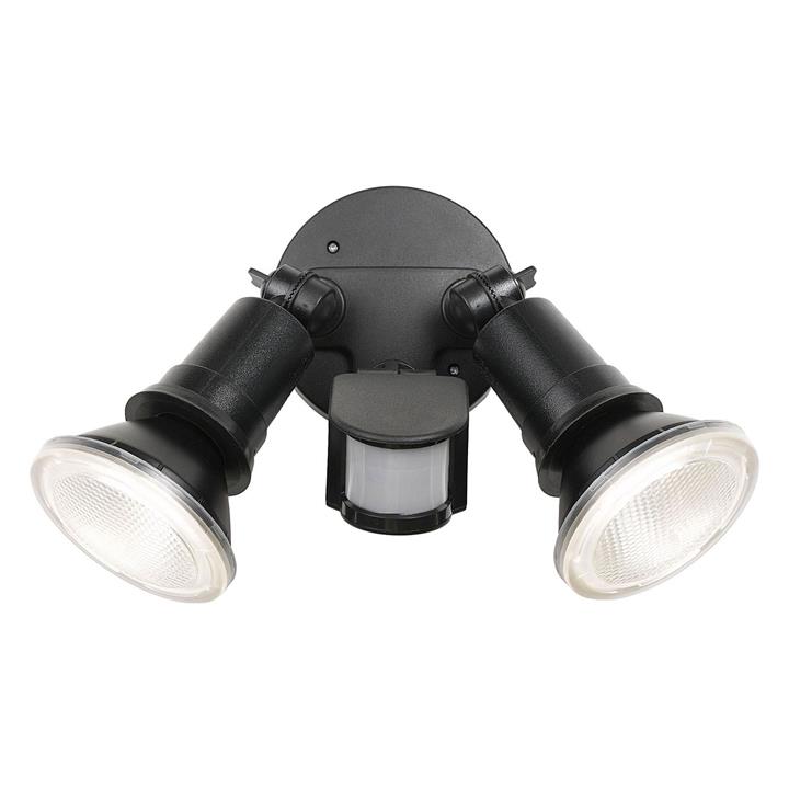 Comet LED 2 Light Sensor Flood Light In Black By Telbix By Telbix 