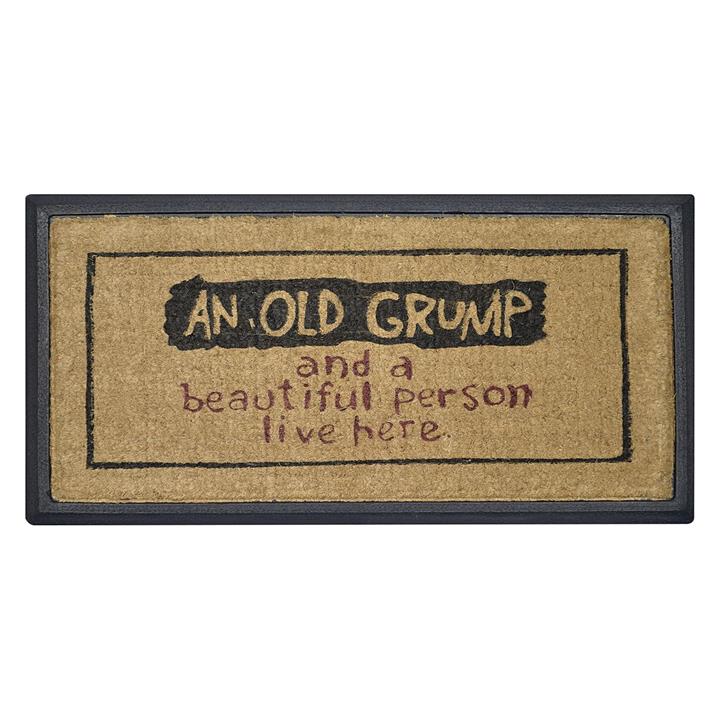 An Old Grump & Normal Person Doormat by Solemate by Solemate Style