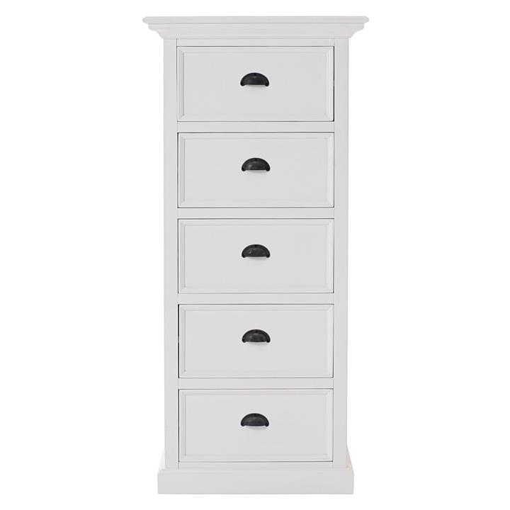 Halifax Grand 5 Drawer Wooden Storage Unit in White by Nova Solo by Nova Solo Style Sourcebook