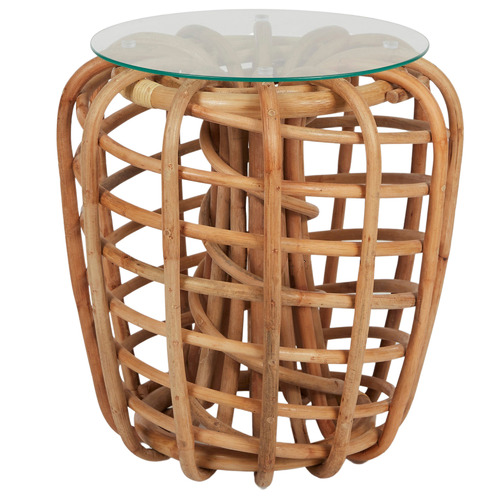 Moji Rattan Side Table by Temple & ster Style Sourcebook