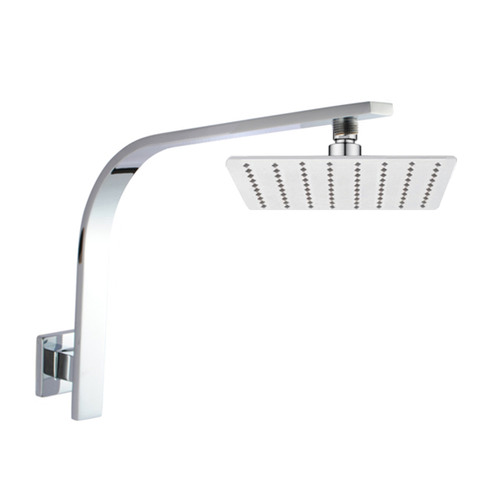 2 Piece SuperSlim Shower Head & Gooseneck Shower Arm Set by Temple