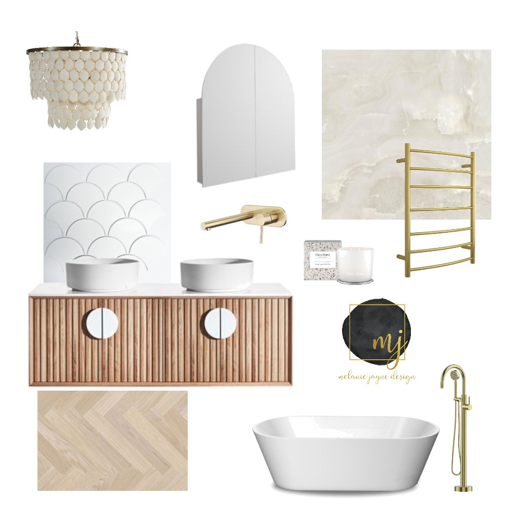 Bathroom Interior Design Mood Board by Melaniejaynedesign Style