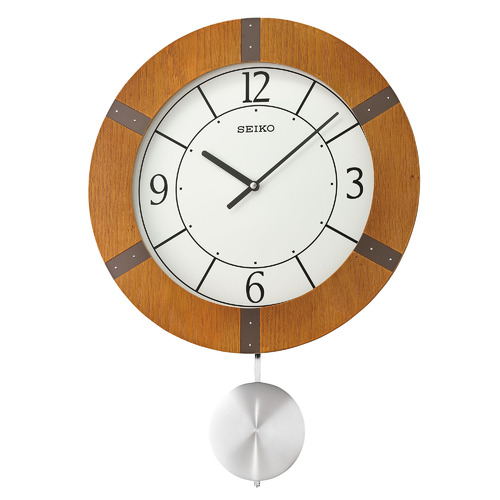 Seiko Wooden Pendulum Wall Clock by Temple & ster Style Sourcebook