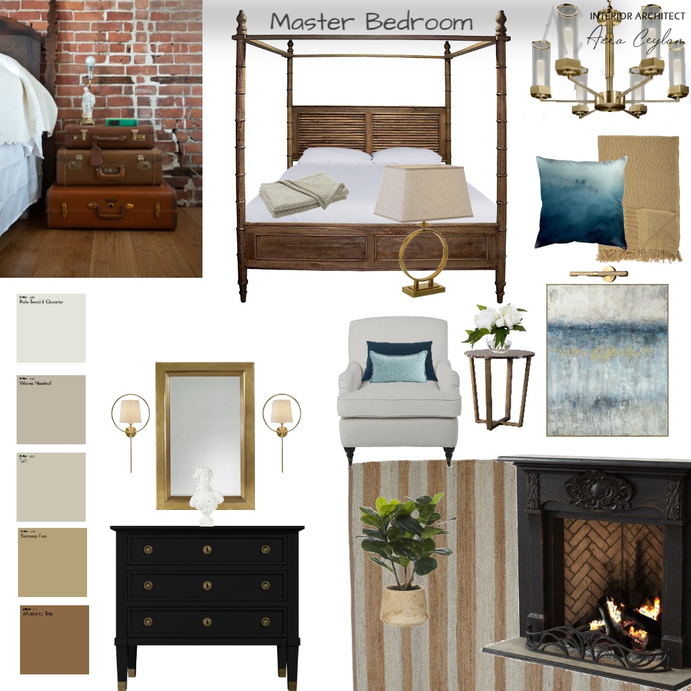 Contemporary Master Bedroom Mood Board Interior Design Mood Board by AC ...
