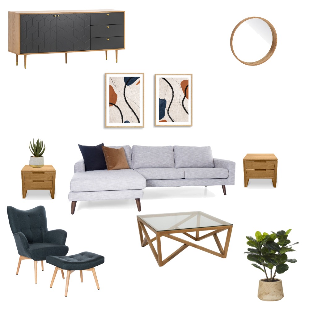 MidCentury Modern Interior Design Mood Board by sherrildrew Style