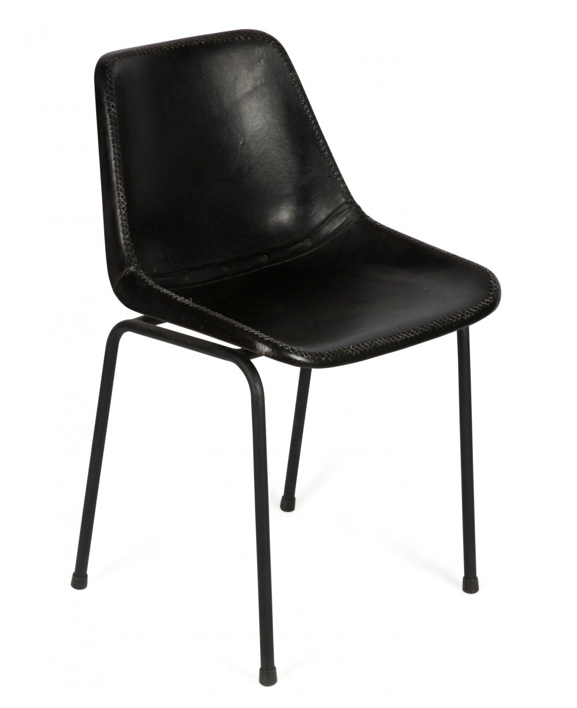 Aged Leather Dining Chair Black by Home & Giftware Style Sourcebook