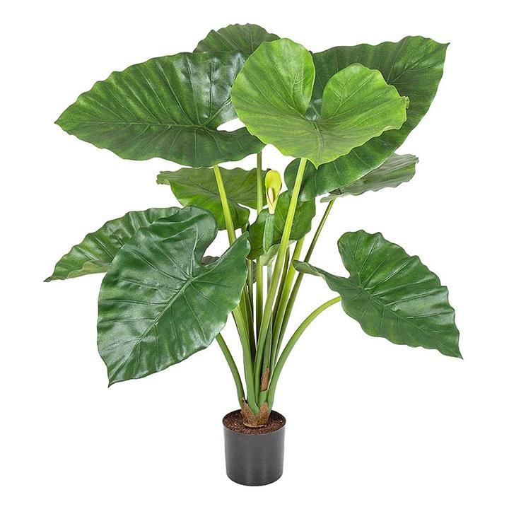 Alocasia Calidora Potted (Artificial) in Green by Florabelle by