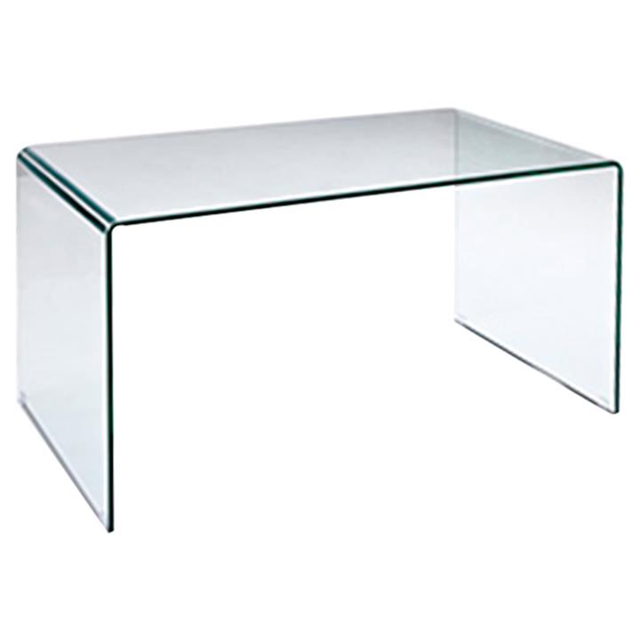 Glacier Glass Desk, 126cm, Clear by MY Room Style Sourcebook