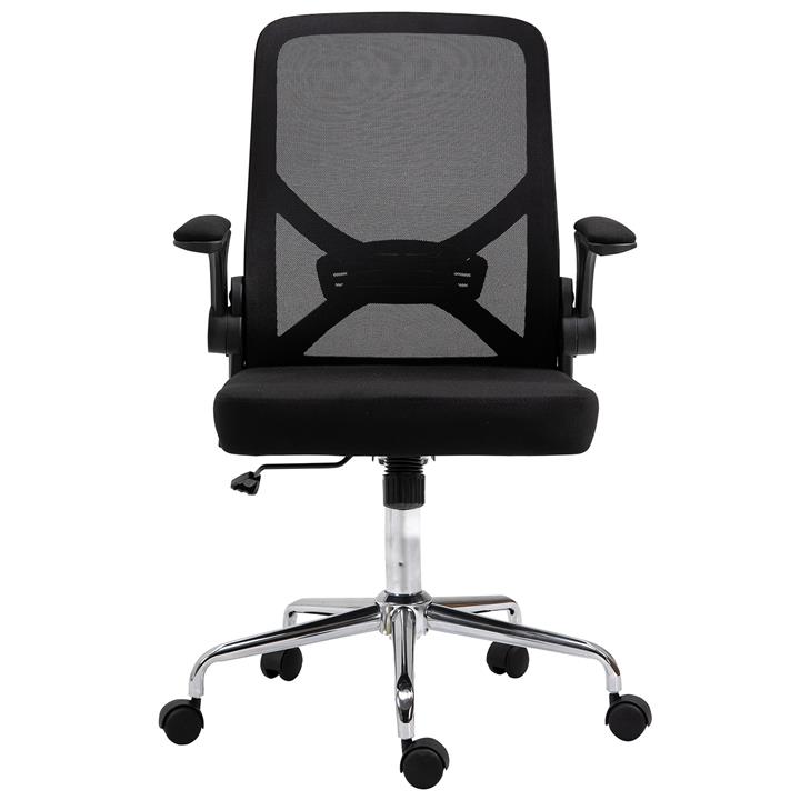 Malvern Mesh Fabric Collapsible Ergonomic Office Chair, Black by