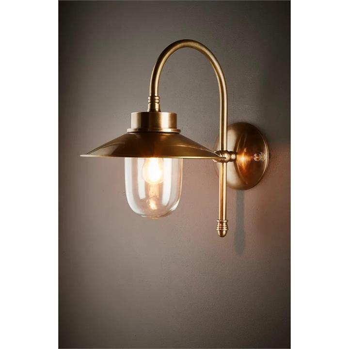 Legacy IP54 Outdoor Metal Wall Light, Antique Brass by Emac & Lawton