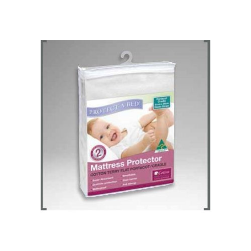 Cotton Terry Cradle / Portacot Mattress Protector by Temple & ster