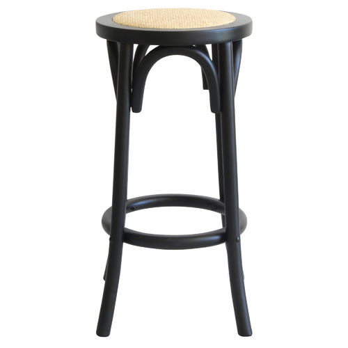 65cm Simona Rattan Counter Stool Colour Black by Temple & ster