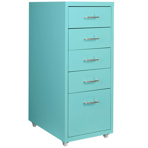 Aniela 5 Drawer Metal Filing Colour Turquoise by Temple