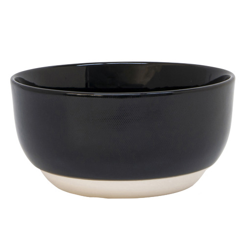 Salt & Pepper Black Beacon 1.5L Stoneware Mixing Bowl by Temple