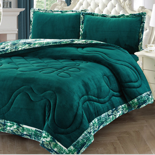 Deep Lake Liz Velvet Comforter Set Size Queen by Temple & ster