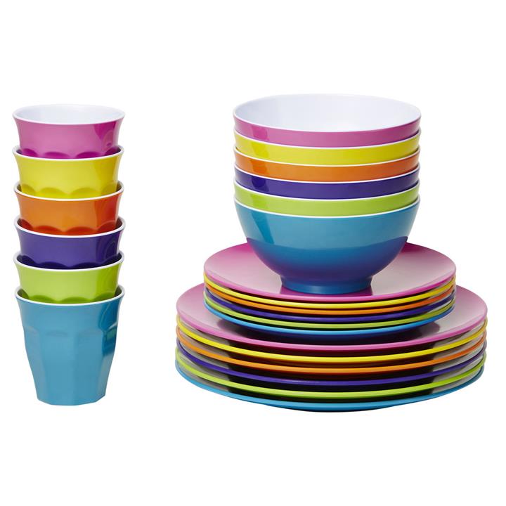 Barel Designs Bright 24 Piece Melamine Set By Barel Designs Style 