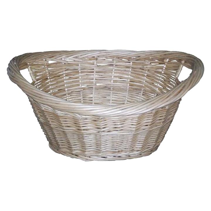 Willow Washing Basket in Light Brown by Cane Design by Cane Design