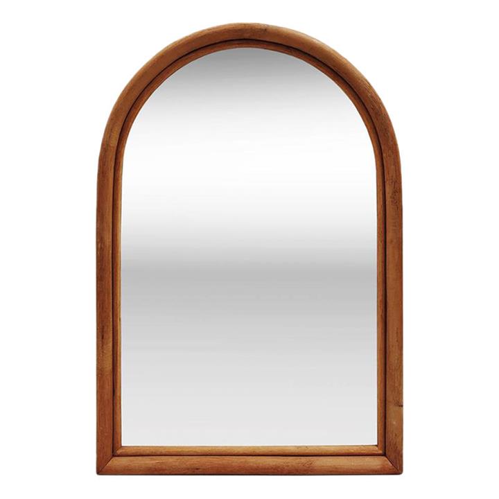 Karmen Rattan Arched Wall Mirror Size 60 x 90cm in 17341 by j.elliot