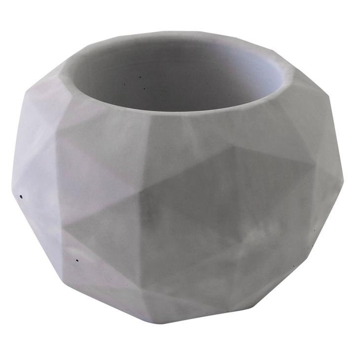 Alfredo Geometric Planter in White by Concrete Homewares by Concrete