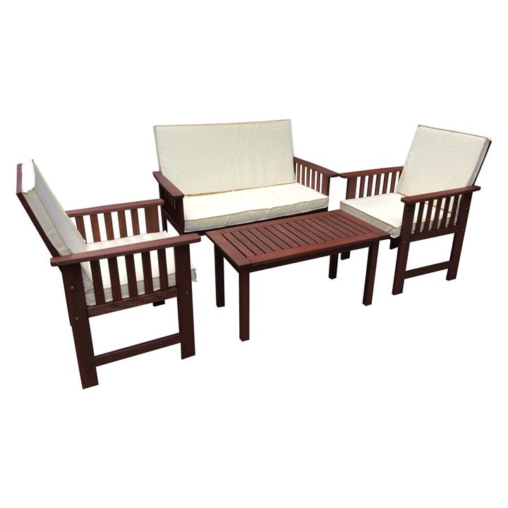 Matahari 4Piece Outdoor Lounge Set in Brown by The Import Depot by The