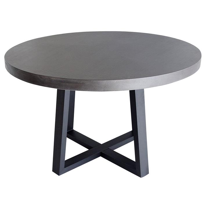 Alta Round Dining Table, Metal Legs Size Medium in Light Grey by ElkStone by ElkStone Style