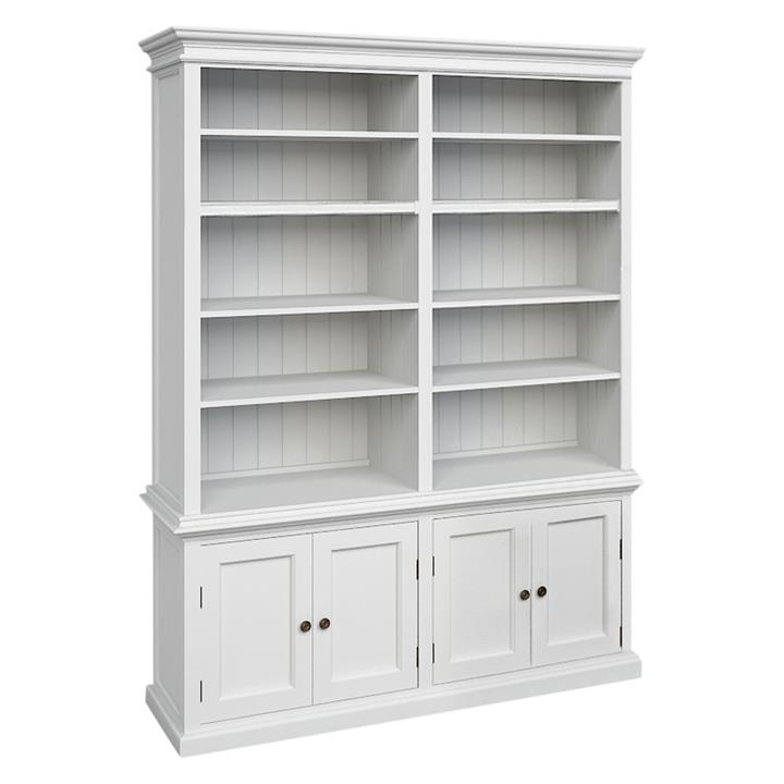 Halifax Double Bookshelf in White by Nova Solo by Nova Solo Style