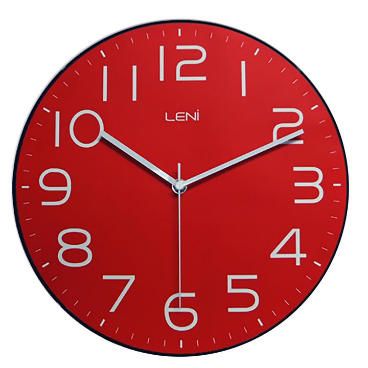 Classic Wall Clock , Size 30cm in Red by Leni by Leni Style Sourcebook