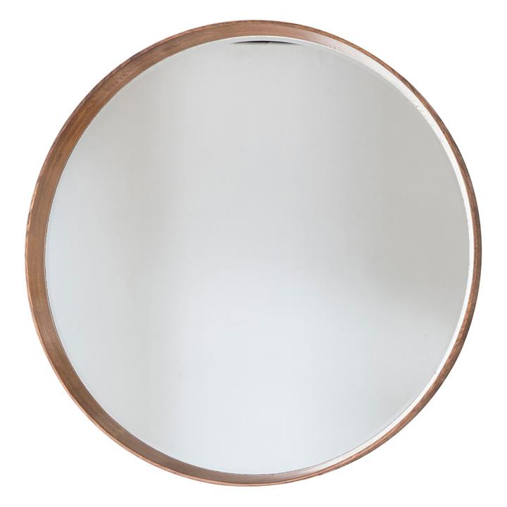 Camden Round Mirror with Timber Frame Size 100 x 100cm in Oak by Castle
