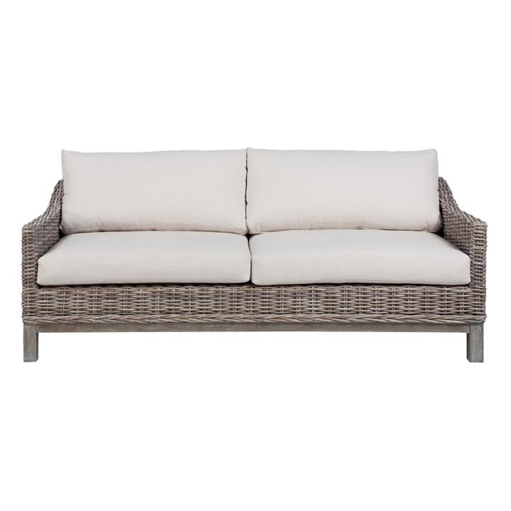 Sheffield Rattan 3 Seater Sofa in Grey by Alliance Furniture by