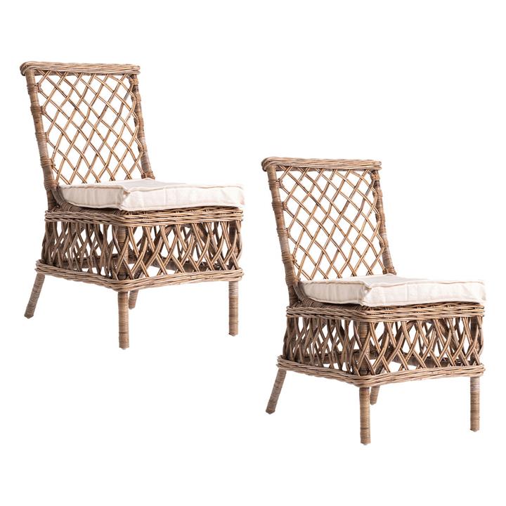 Aristocrat Rattan Dining Chair (Set of 2) in Brown by Nova Solo by Nova